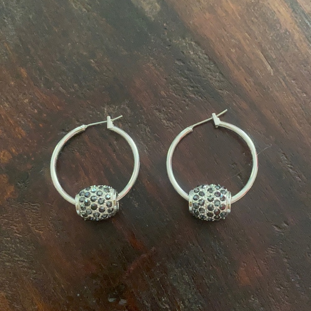 silver hoop earrings
